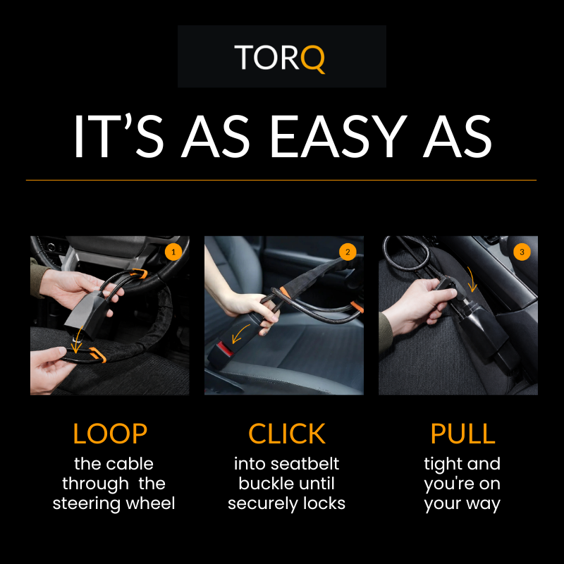 TORQ DEADLOCK™ Anti-Theft Steering Lock